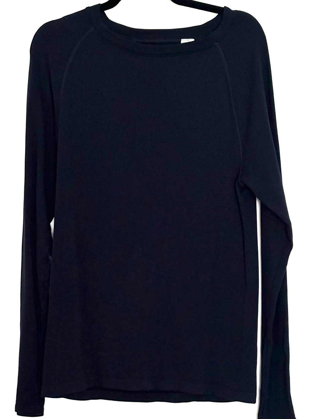 Talbots T by Talbots Seamless Stretch Ribbed Crewneck Long Sleeve Navy Size L/XL